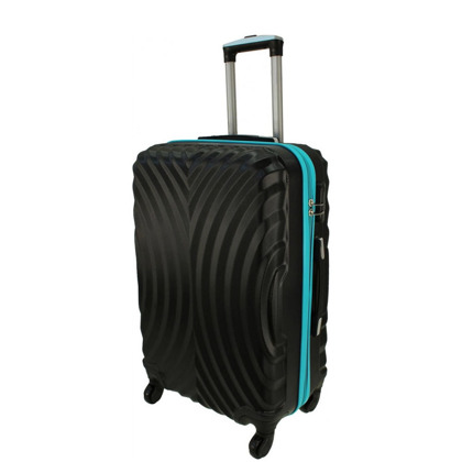 Średnia walizka PELLUCCI RGL 760 M Czarno Turkusowa