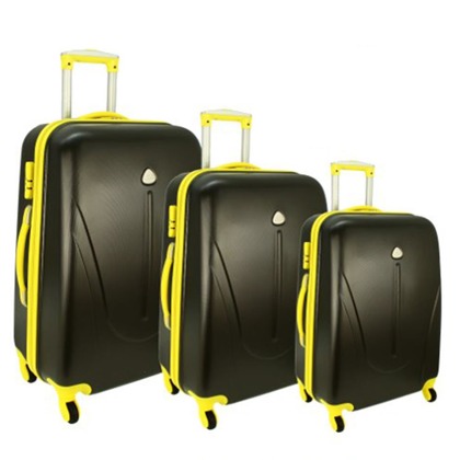 Zestaw 3 walizek PELLUCCI RGL 883 Szaro Żółte